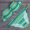 Image of Tribal Floral Diamonds Stripe Bathing Suit