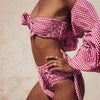 Image of High Waist Plaid Print Bathing Suit