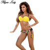 Image of Yellow Floral Bikini Set
