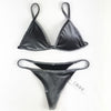 Image of Velvet Halter Thong Beach Swimwear