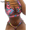 Image of 2018 New African Sexy Thong Bikini Lace Up Set