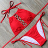 Image of Solid Red Bikini Set