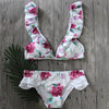 Image of Ruffle Shoulder Bikini Set
