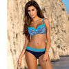 Image of Push Up Bikini Print Patchwork Bikini Set