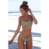 Image of Solid Swimwear Brazilian Bikini Set