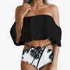Image of Ruffle Off Shoulder Plus Size Bikini Set