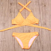 Image of Criss Cross Bikini Brazilian Push Up Swimwear Bikini Set