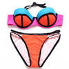 Image of Patchwork Push Up Bikini Set