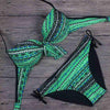 Image of Tribal Floral Diamonds Stripe Bathing Suit