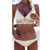 Image of Bandeau Print Brazilian Bikini Set