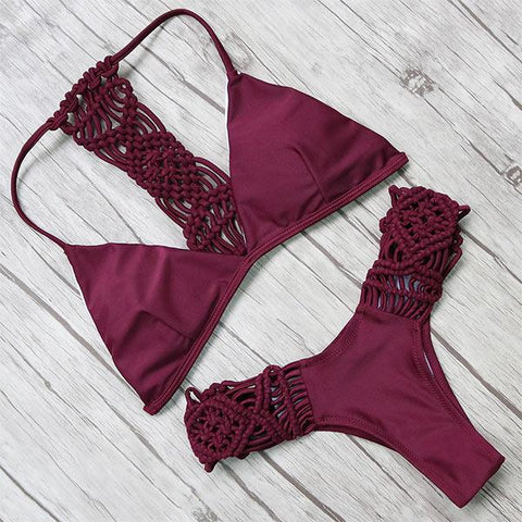 Black and White Bikini Set