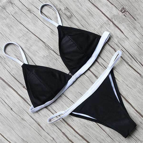 Black and White Bikini Set