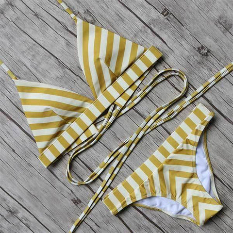 Black and White Bikini Set