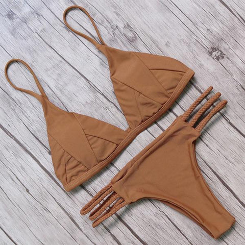 Black and White Bikini Set