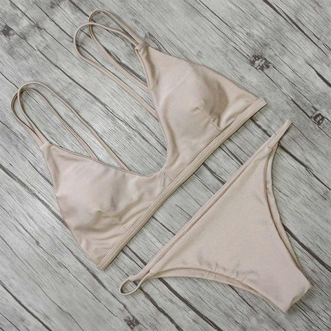 Black and White Bikini Set