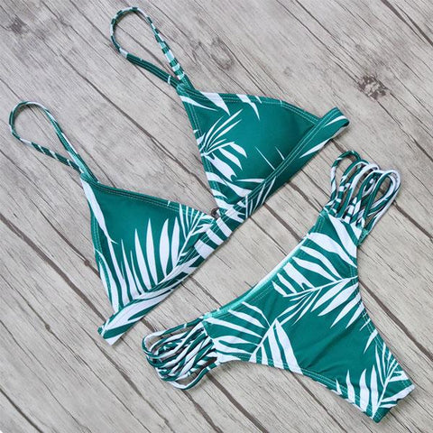 Black and White Bikini Set