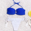 Image of String Reversible  Halter High Neck Bikini Set