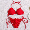Image of String Reversible  Halter High Neck Bikini Set