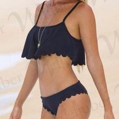 Padded Lotus Leaf Bikinis