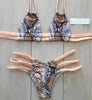 Image of Snake Skin Printed Bikini Set Braid Thong