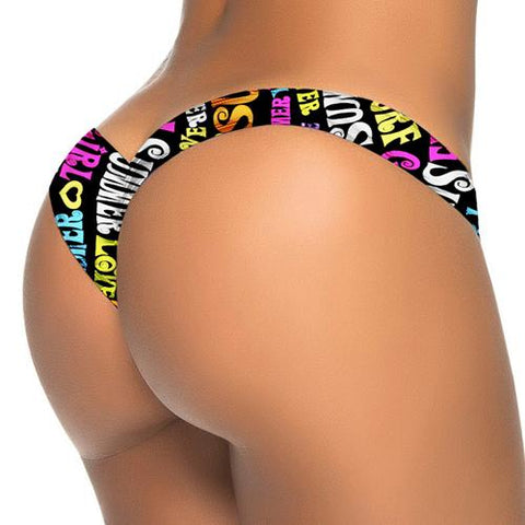 Floral Print Thongs