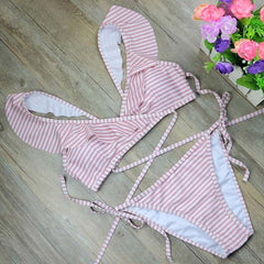 New Striped print Bathing Suit