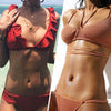 Image of Low Waist Bathing Suits Push Up Brazilian Bikini Set