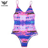 Image of One Piece Green Leaf Bodysuit Bandage Cut Out Beach Bathing Suit  Swimsuit XL