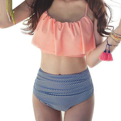 Retro High Waist  Bikini Set