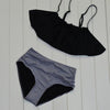 Image of Retro High Waist  Bikini Set