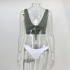 Image of 6 color Women's Swimwear Hanging neck design Two Pieces  bikini suit