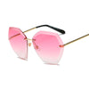 Image of Oversized Gradie Rimless Sunglasses