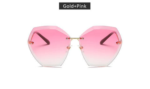 Oversized Gradie Rimless Sunglasses