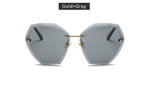 Oversized Gradie Rimless Sunglasses