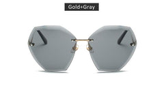 Oversized Gradie Rimless Sunglasses