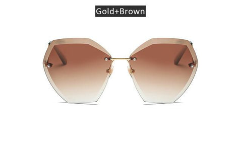 Oversized Gradie Rimless Sunglasses
