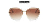 Image of Oversized Gradie Rimless Sunglasses