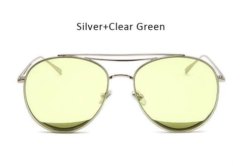 Clear Pink Aviation Sunglasses