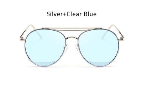 Clear Pink Aviation Sunglasses