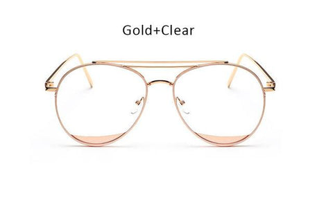 Clear Pink Aviation Sunglasses