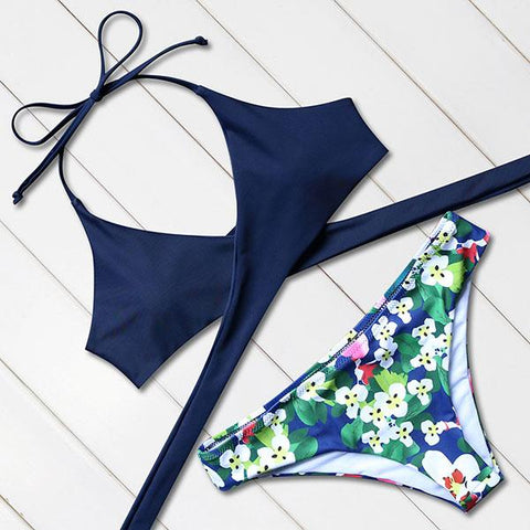 Printed Cut Up Swimsuit