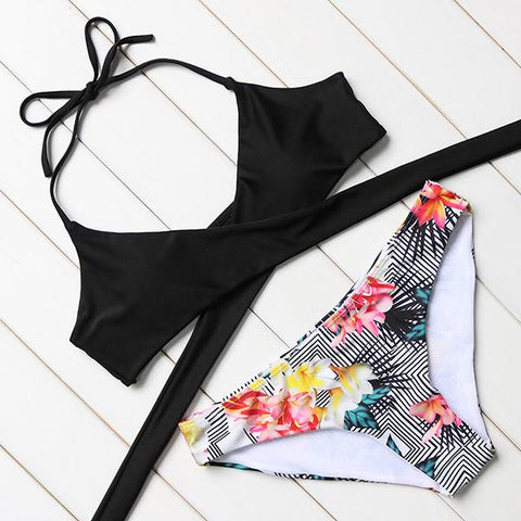Printed Cut Up Swimsuit