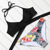 Image of Printed Cut Up Swimsuit