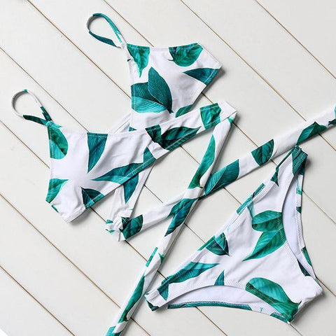 Printed Cut Up Swimsuit