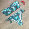 Image of Strapless Floral Print Bikini Set