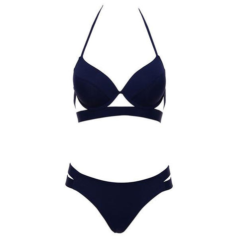 Sexy Push Up Low Waist Halter Bikinis Suit
