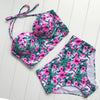 Image of Sexy Floral Print High Waist Bikini Set