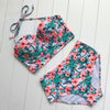 Image of Sexy Floral Print High Waist Bikini Set