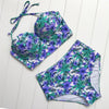Image of Sexy Floral Print High Waist Bikini Set
