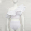 Image of Retro High Waist Brazilian Bikini Set